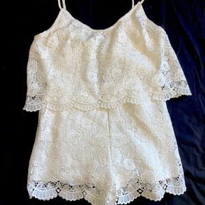 White Lace Romper